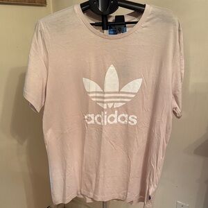 Adidas Boyfriend Trefoil Tee in Cream